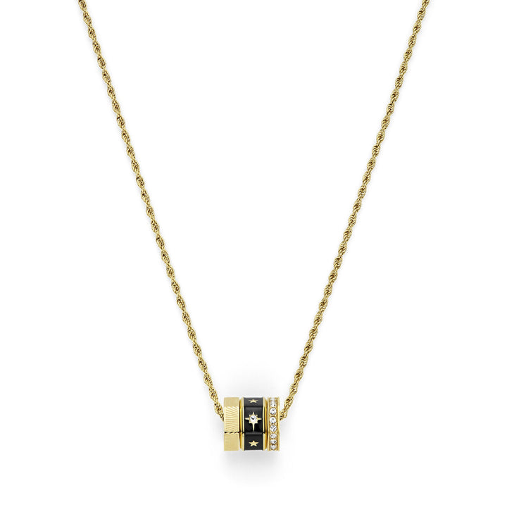 Olivia Burton Black & Gold Bead Charm Necklace - MococoOlivia Burton24100447Necklace