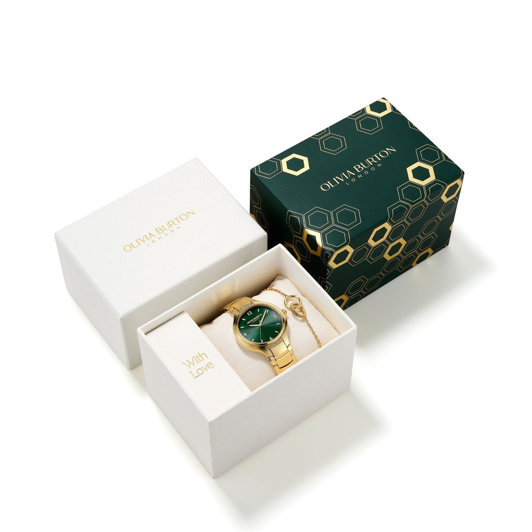 Olivia Burton Gold 34mm Lea and Interlock Gift Set - MococoOlivia Burton24070022Jewellery Sets