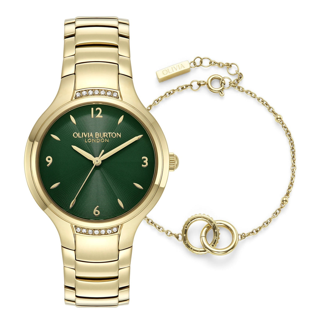 Olivia Burton Gold 34mm Lea and Interlock Gift Set - MococoOlivia Burton24070022Jewellery Sets