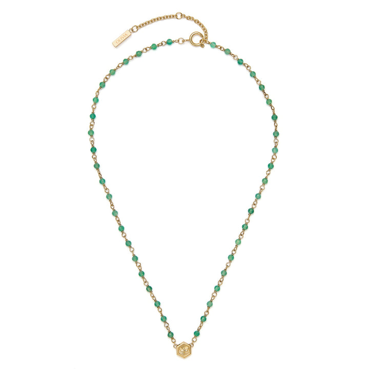 Olivia Burton Gold and Green Bee Beaded Necklace - MococoOlivia Burton241001727613272586399Necklaces