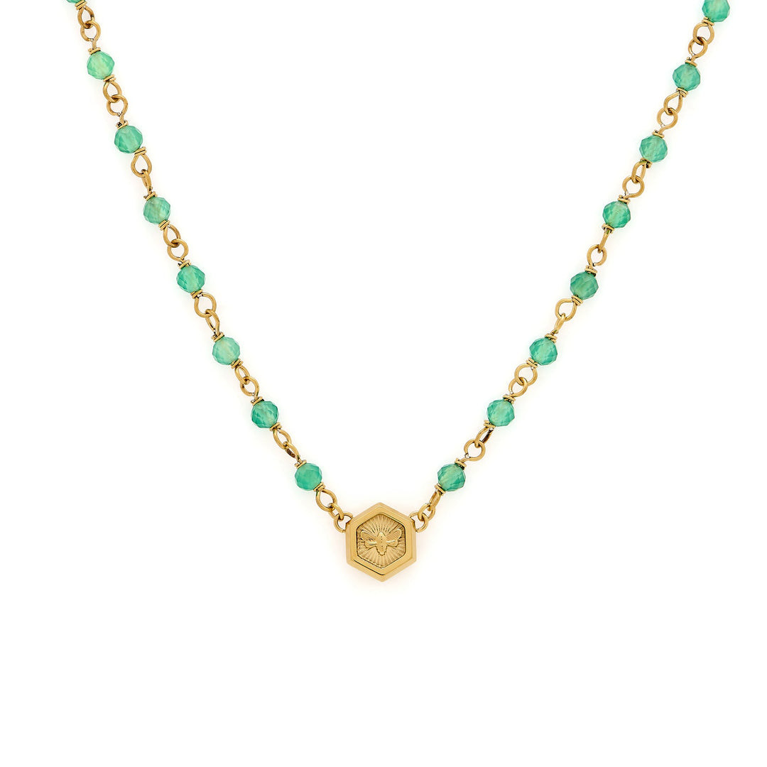 Olivia Burton Gold and Green Bee Beaded Necklace - MococoOlivia Burton241001727613272586399Necklaces