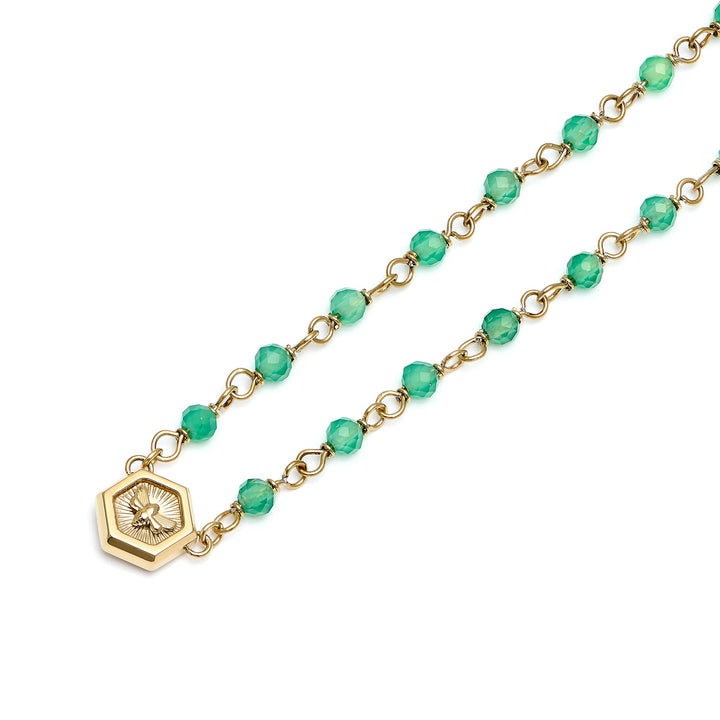 Olivia Burton Gold and Green Bee Beaded Necklace - MococoOlivia Burton241001727613272586399Necklaces