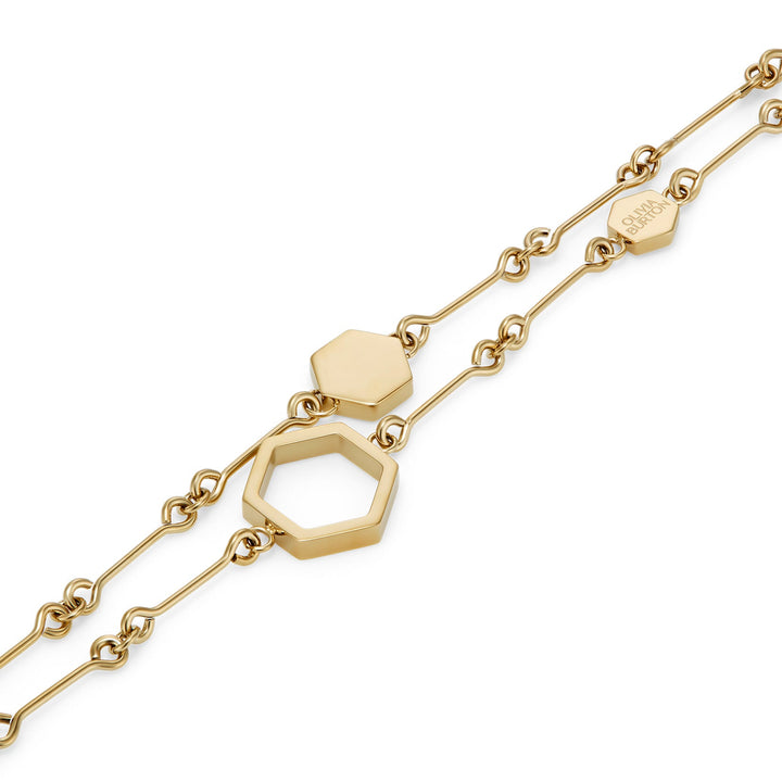 Olivia Burton Gold Classic Honeycomb Layered Bracelet - MococoOlivia Burton24100308Bracelets