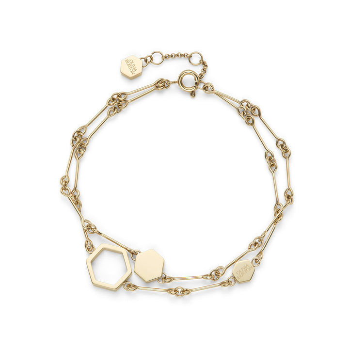 Olivia Burton Gold Classic Honeycomb Layered Bracelet - MococoOlivia Burton24100308Bracelets