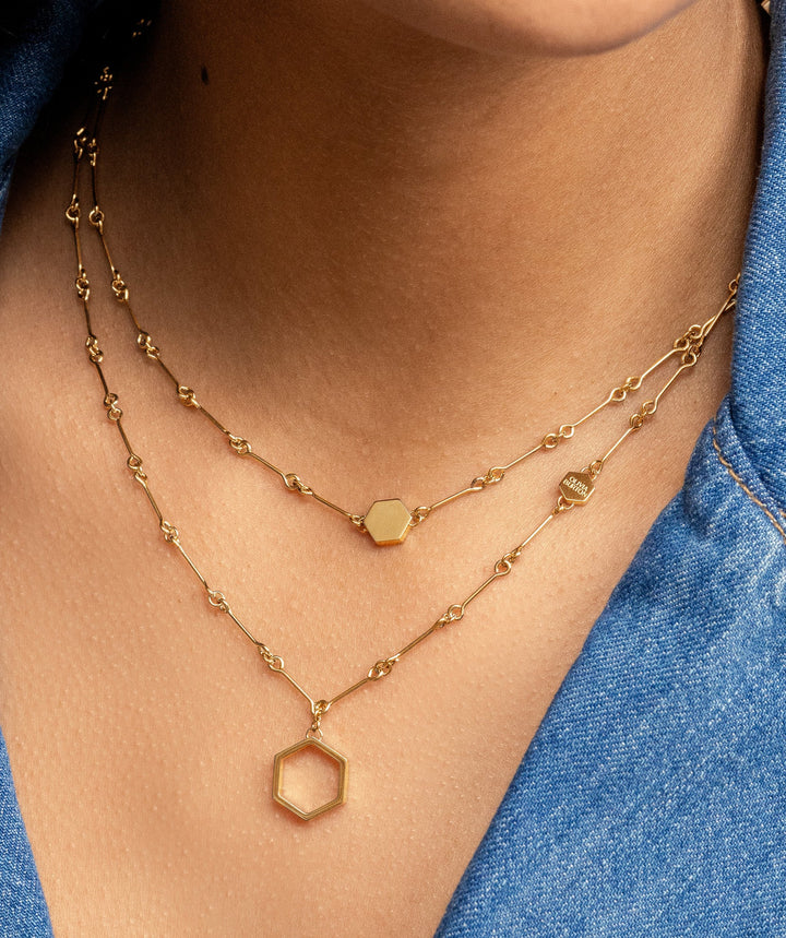 Olivia Burton Gold Classic Honeycomb Layered Necklace - MococoOlivia Burton24100306Necklaces