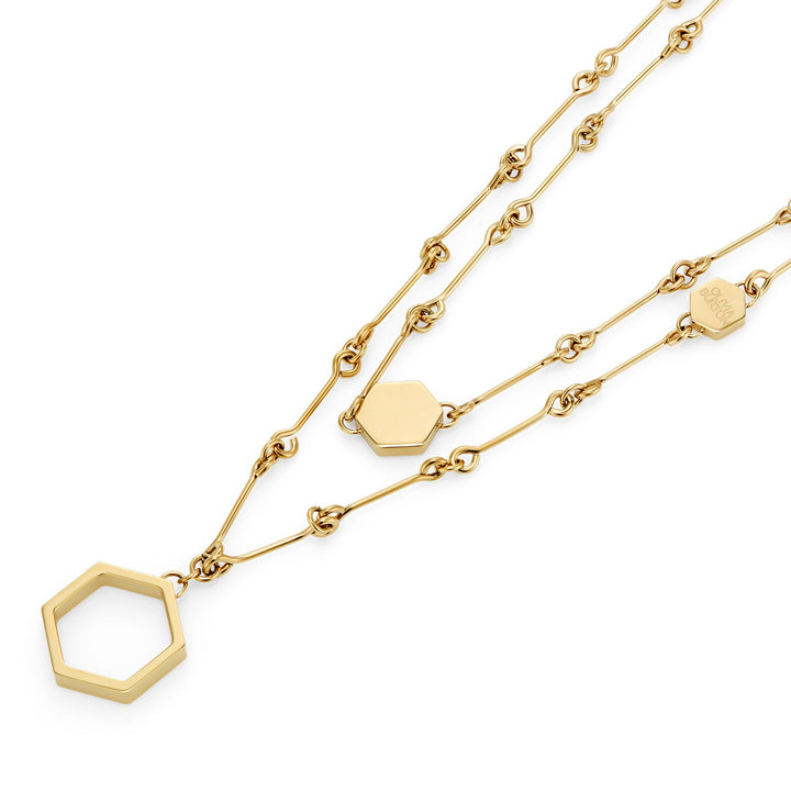 Olivia Burton Gold Classic Honeycomb Layered Necklace - MococoOlivia Burton24100306Necklaces