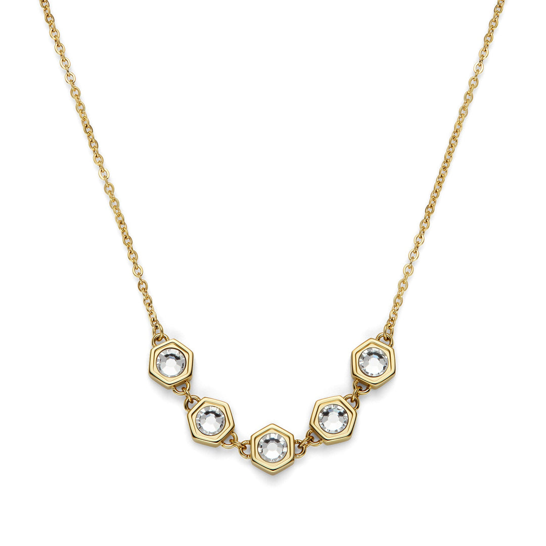 Olivia Burton Gold Ever Stacked Honeycomb Necklace - MococoOlivia Burton24100340Necklaces