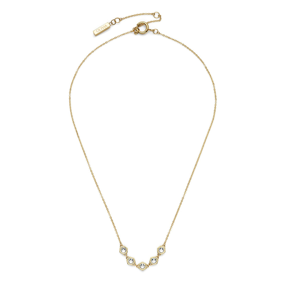Olivia Burton Gold Ever Stacked Honeycomb Necklace - MococoOlivia Burton24100340Necklaces