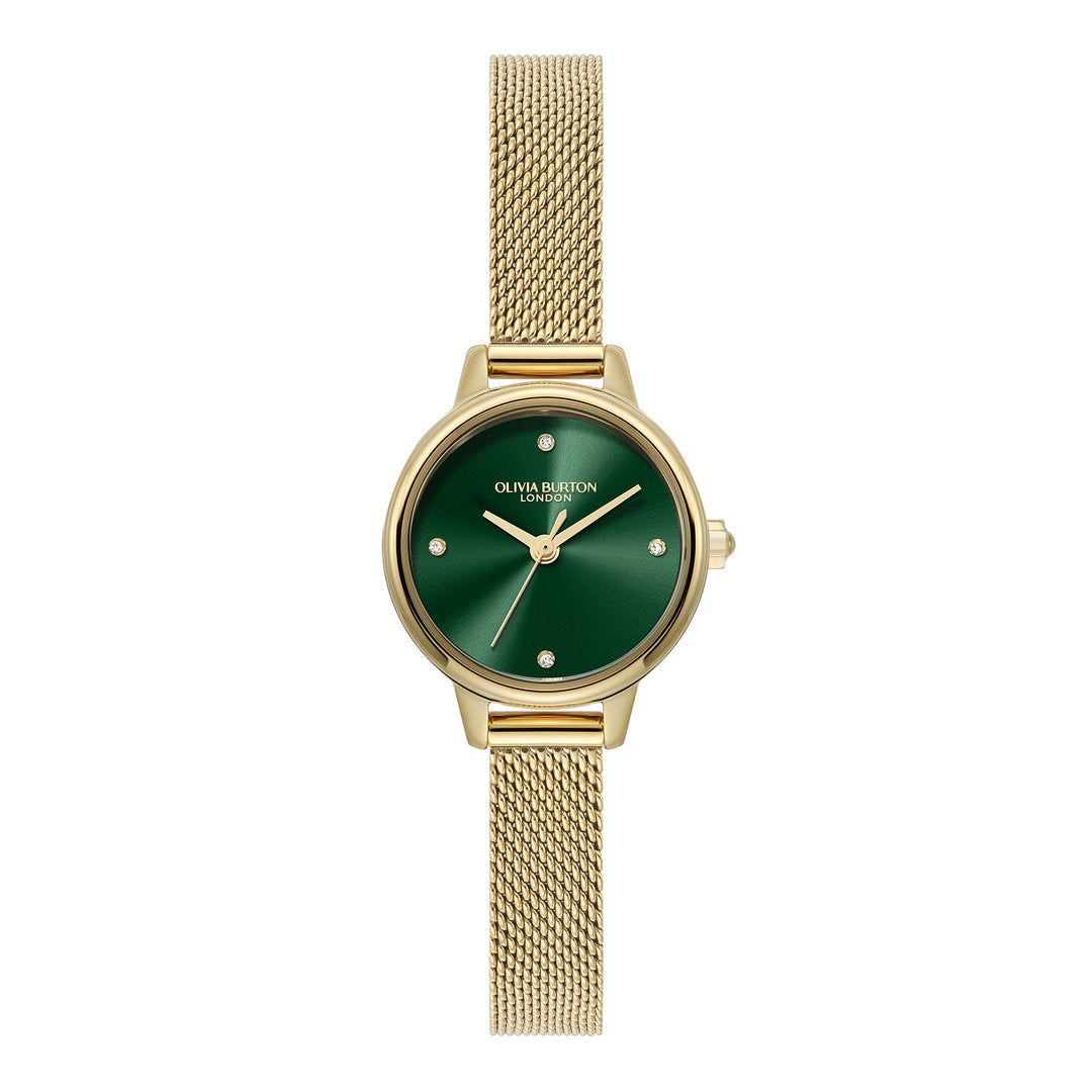 Olivia Burton Gold Forest Green Mesh Watch - MococoOlivia Burton24000246Watches and Accessories