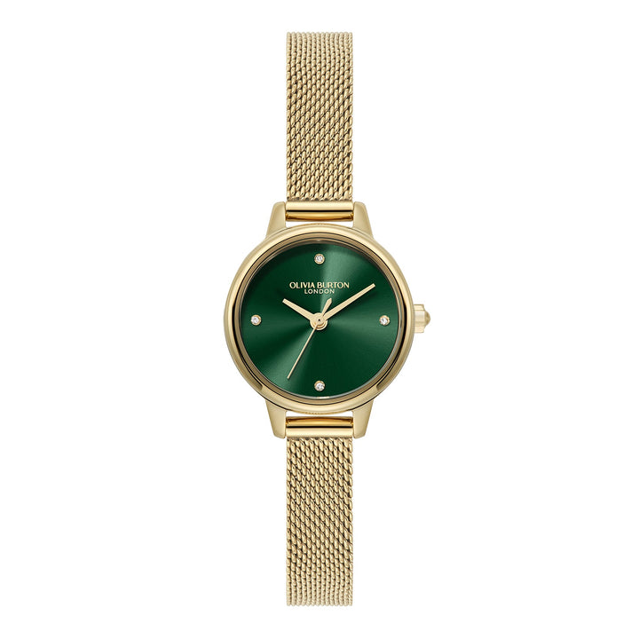 Olivia Burton Gold Forest Green Mesh Watch - MococoOlivia Burton24000246Watches and Accessories