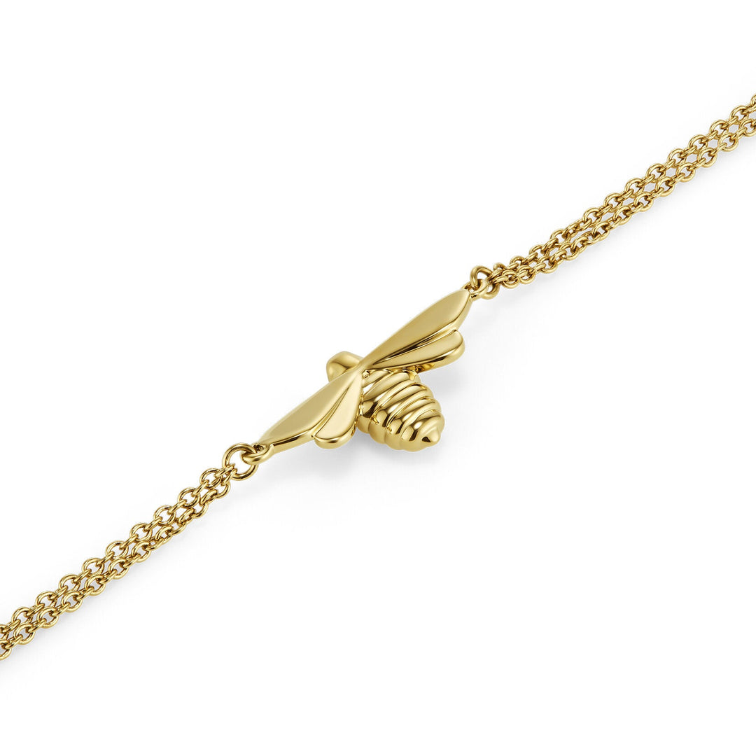 Olivia Burton Gold Honey Bee Double Chain Bracelet - MococoOlivia Burton24100477Bracelets