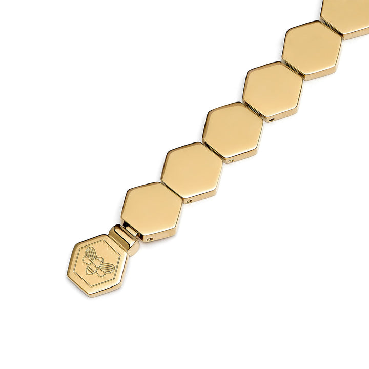 Olivia Burton Gold Honeycomb Slim Cuff Bracelet - MococoOlivia Burton24100155Bracelets