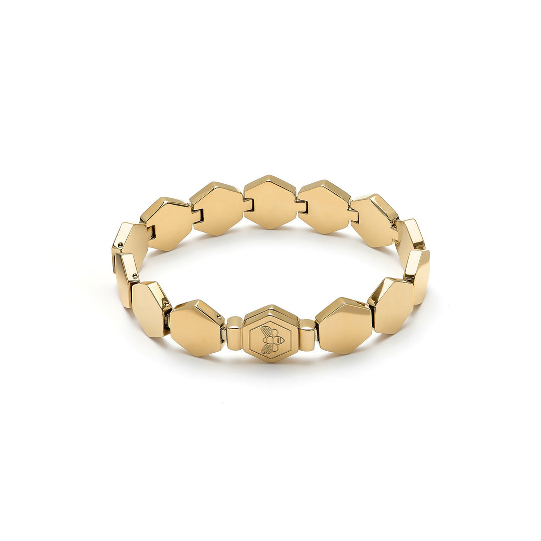 Olivia Burton Gold Honeycomb Slim Cuff Bracelet - MococoOlivia Burton24100155Bracelets