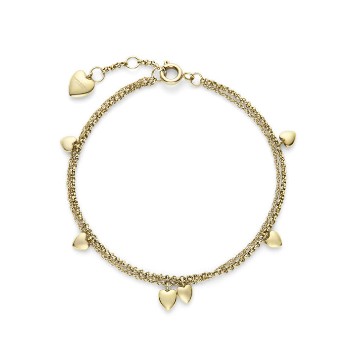 Olivia Burton Gold Mini Heart Double Chain Bracelet - MococoOlivia Burton24100460Bracelets