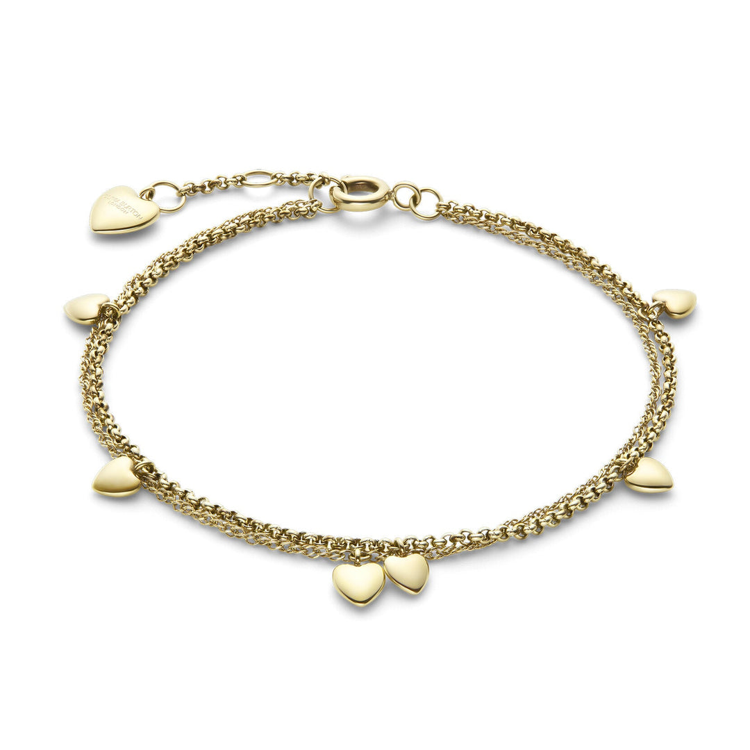 Olivia Burton Gold Mini Heart Double Chain Bracelet - MococoOlivia Burton24100460Bracelets