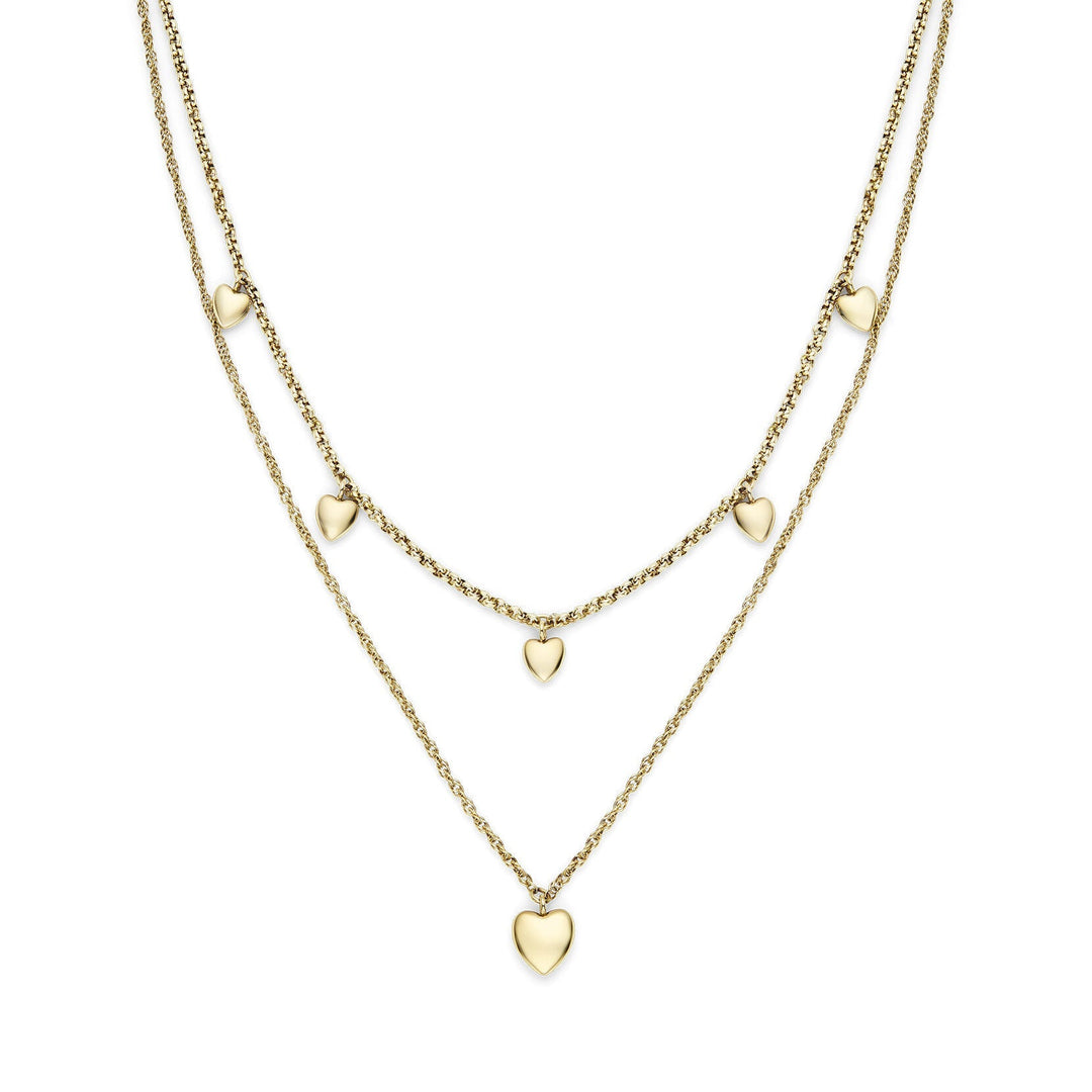 Olivia Burton Gold Mini Hearts Double Chain Necklace - MococoOlivia Burton24100457Necklaces