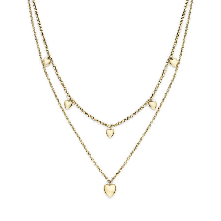 Olivia Burton Gold Mini Hearts Double Chain Necklace - MococoOlivia Burton24100457Necklaces