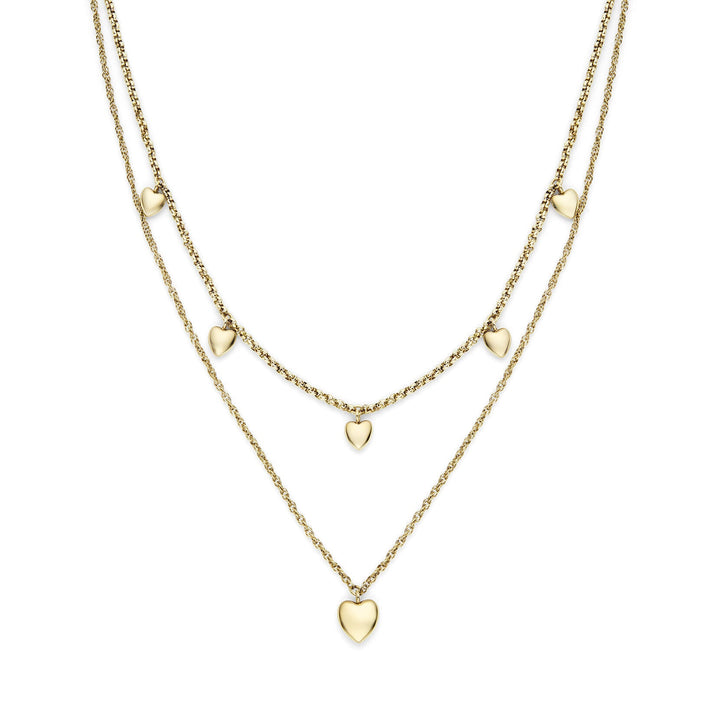 Olivia Burton Gold Mini Hearts Double Chain Necklace - MococoOlivia Burton24100457Necklace