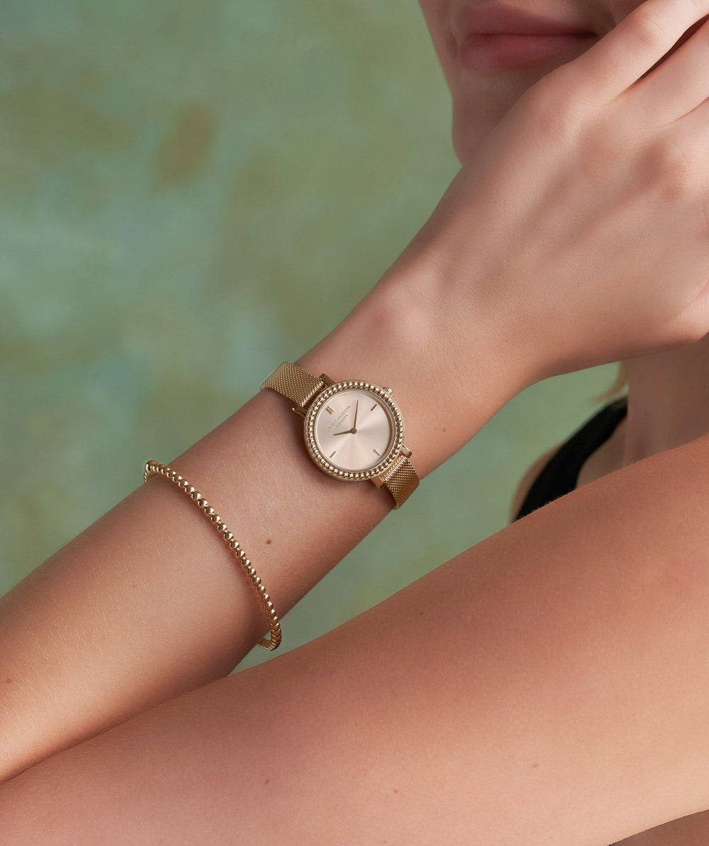 Olivia Burton Gold Vintage Bead Sunray Dial Watch - MococoOlivia Burton240001617613272586078Watches and Accessories