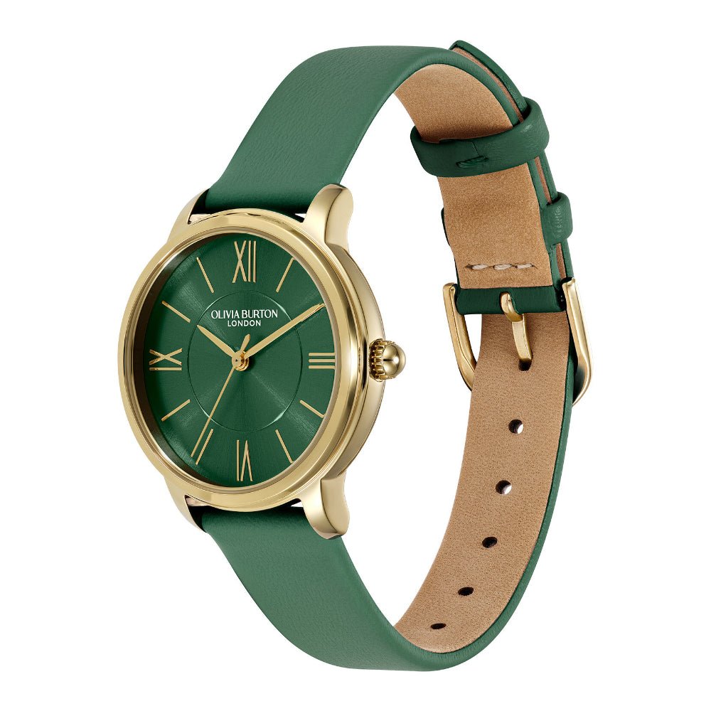Olivia Burton Gold Westbourne Green Leather Watch - MococoOlivia Burton240003527613272671767Watch