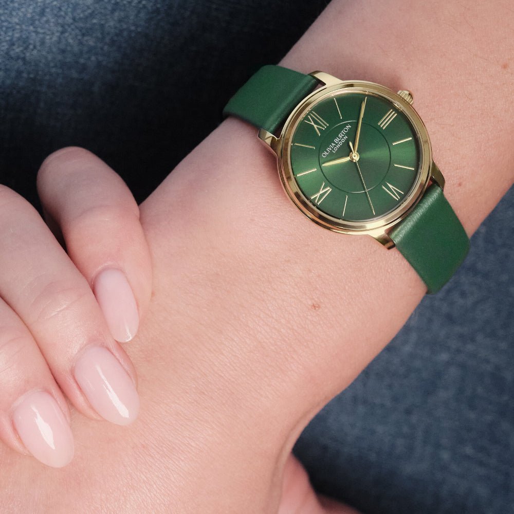 Olivia Burton Gold Westbourne Green Leather Watch - MococoOlivia Burton240003527613272671767Watch