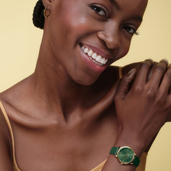 Olivia Burton Gold Westbourne Green Leather Watch - MococoOlivia Burton240003527613272671767Watch
