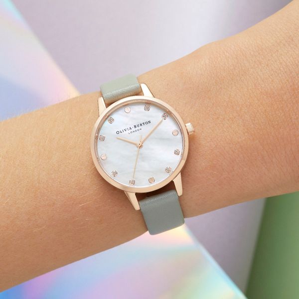 Olivia Burton Rose Gold Classic Grey Leather Watch - MococoOlivia BurtonOB16SE12Watches and Accessories