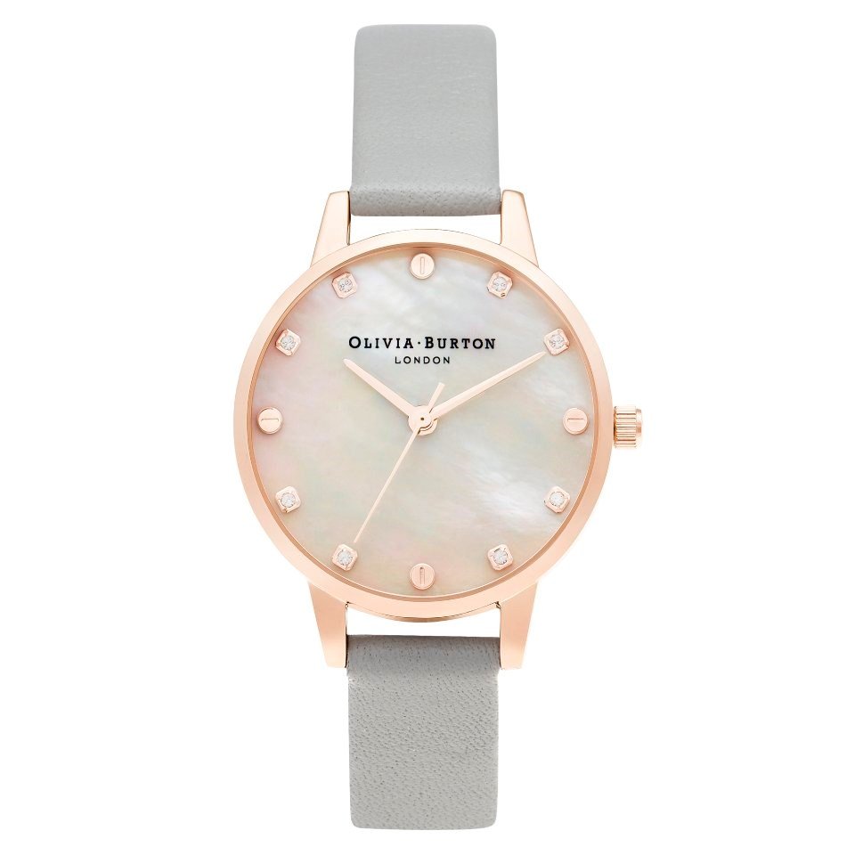 Olivia Burton Rose Gold Classic Grey Leather Watch - MococoOlivia BurtonOB16SE12Watches and Accessories