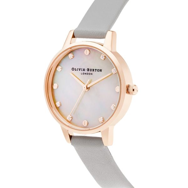 Olivia Burton Rose Gold Classic Grey Leather Watch - MococoOlivia BurtonOB16SE12Watches and Accessories