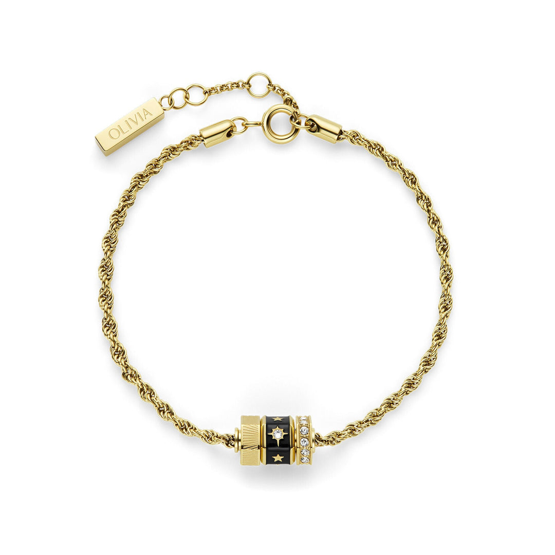 Olivia Burton Signature Black & Gold Plated Bead Charm Bracelet North Star - MococoOlivia Burton24100449Bracelet