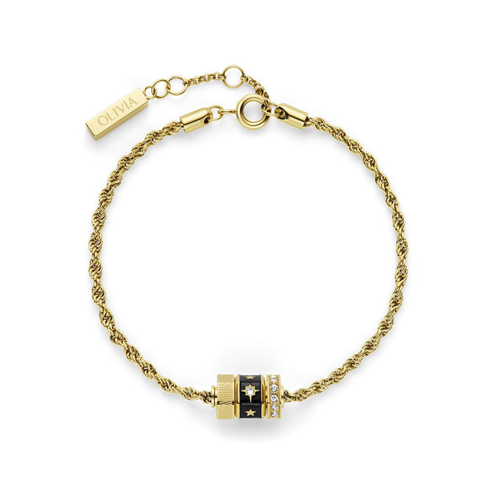 Olivia Burton Signature Black & Gold Plated Bead Charm Bracelet North Star - MococoOlivia Burton24100449Bracelet