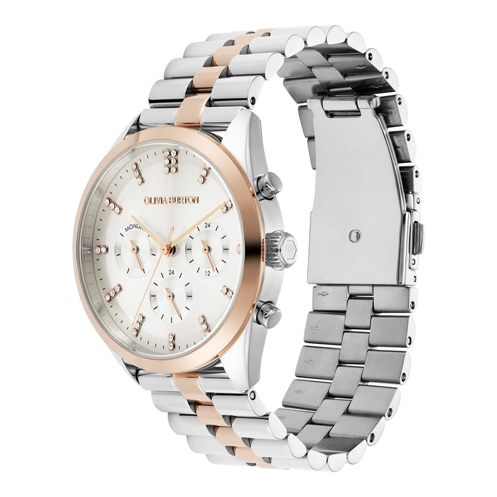 Olivia Burton Silver & Carnation City Classic White Dial Watch - MococoOlivia Burton240001917613272610407Watches and Accessories