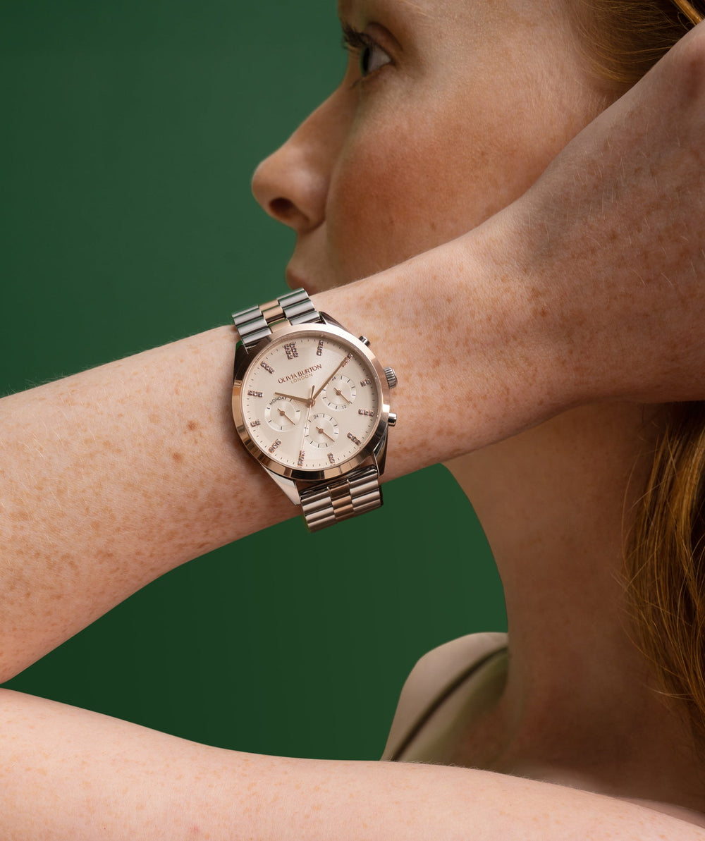 Olivia Burton Silver & Carnation City Classic White Dial Watch - MococoOlivia Burton240001917613272610407Watches and Accessories