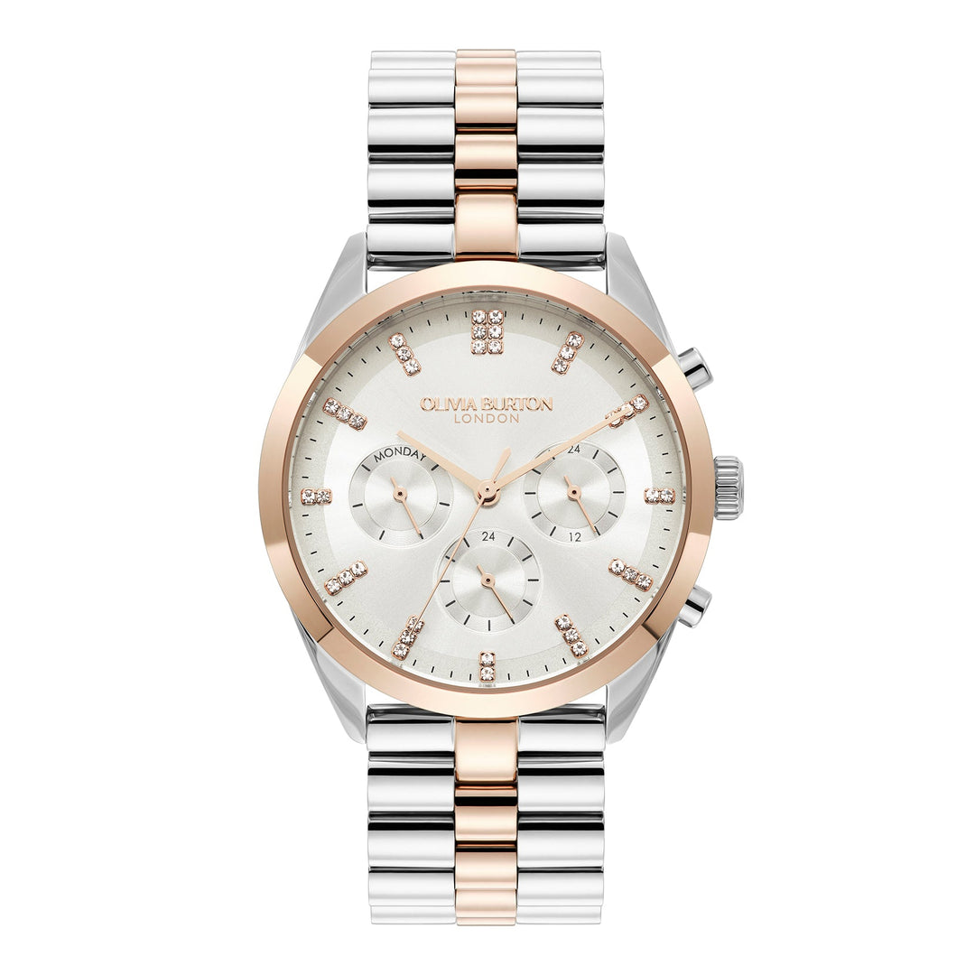 Olivia Burton Silver & Carnation City Classic White Dial Watch - MococoOlivia Burton240001917613272610407Watches and Accessories