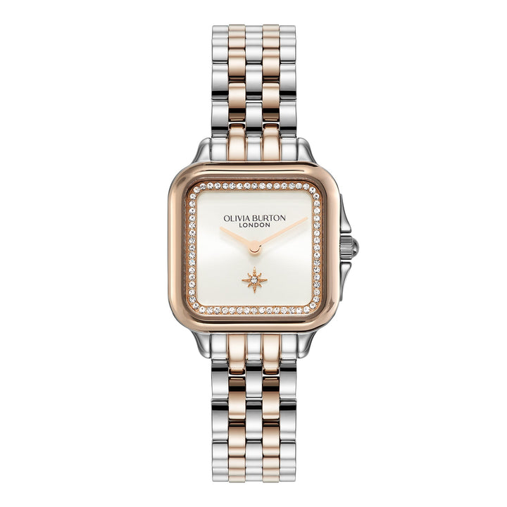 Olivia Burton Silver & Carnation Grosvenor White Dial Watch - MococoOlivia Burton240001257613272585712Watches and Accessories