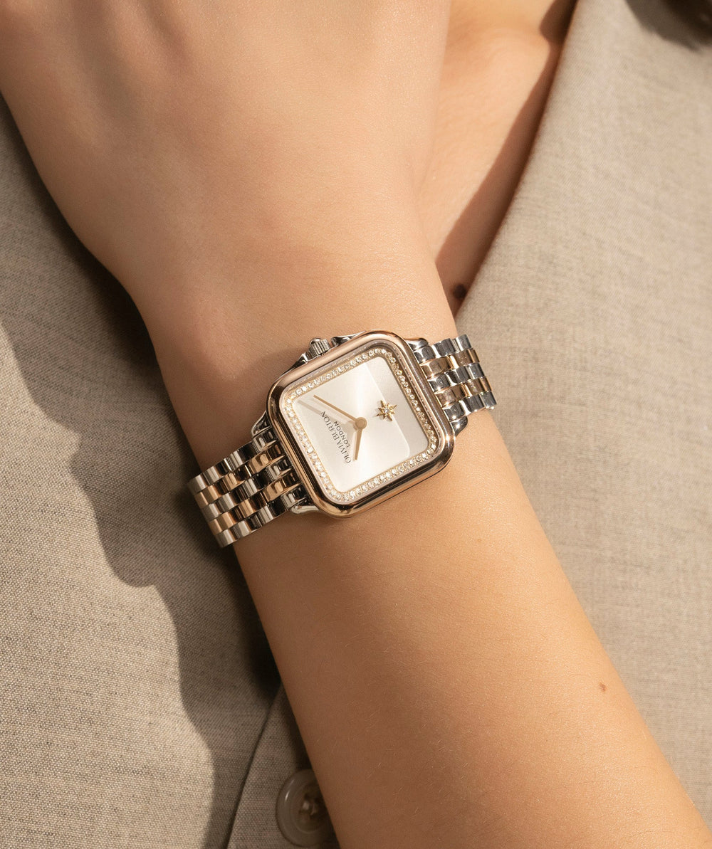 Olivia Burton Silver & Carnation Grosvenor White Dial Watch - MococoOlivia Burton240001257613272585712Watches and Accessories