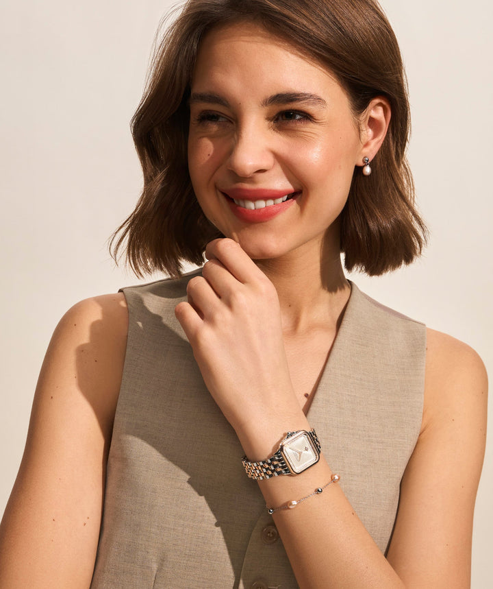 Olivia Burton Silver & Carnation Grosvenor White Dial Watch - MococoOlivia Burton240001257613272585712Watches and Accessories