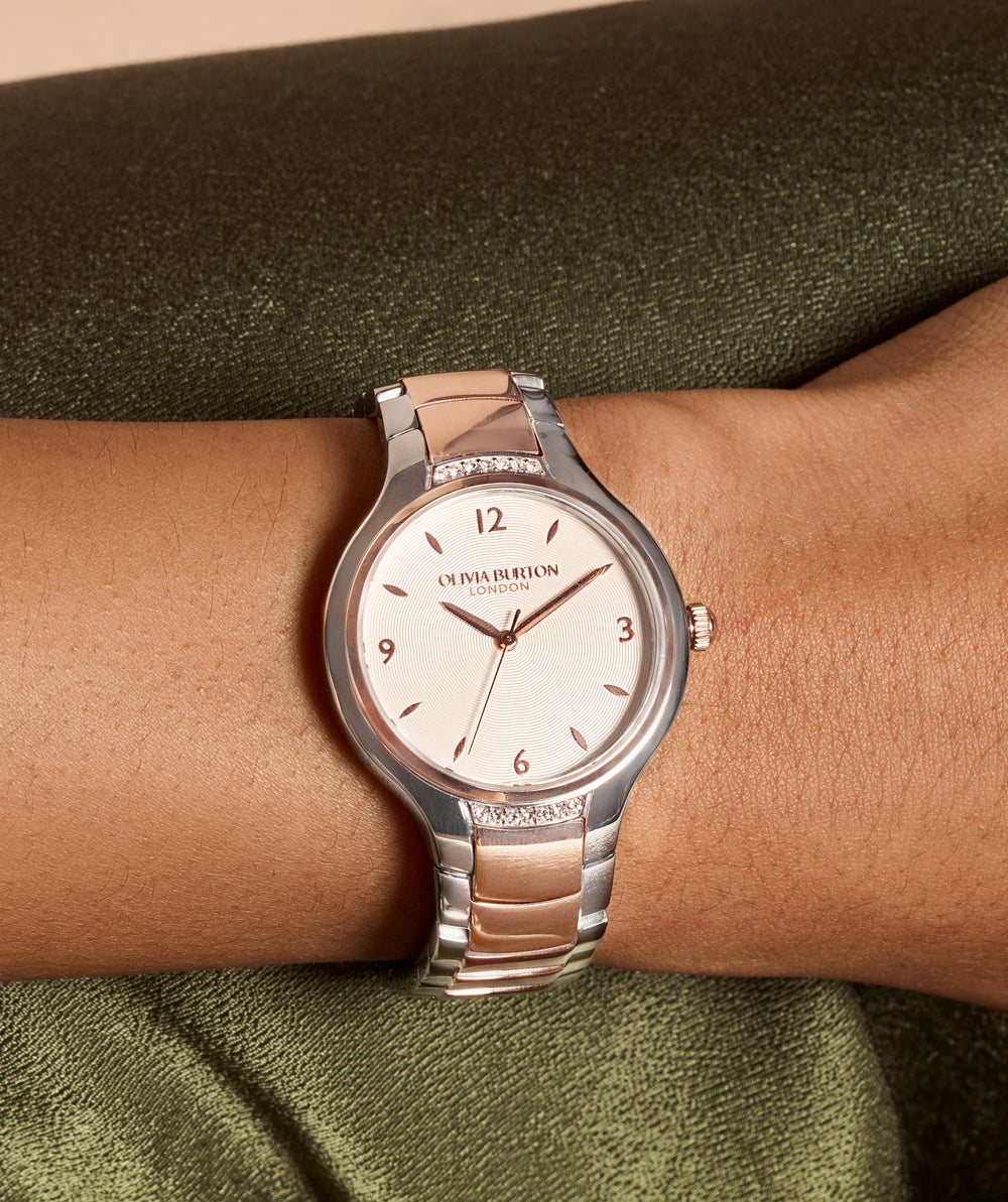 Olivia Burton Silver & Carnation Lea White Dial Watch - MococoOlivia Burton240002117613272610605Watches and Accessories