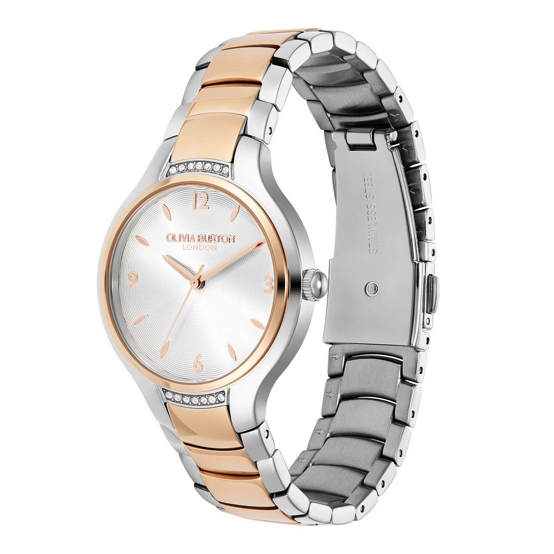 Olivia Burton Silver & Carnation Lea White Dial Watch - MococoOlivia Burton240002117613272610605Watches and Accessories