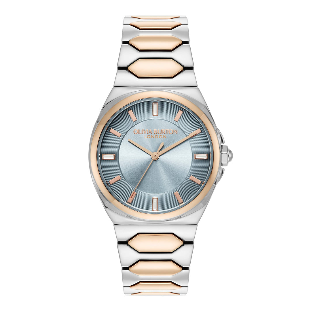 Olivia Burton Silver & Carnation Lustre Blue Dial Watch - MococoOlivia Burton240002047613272610537Watches and Accessories