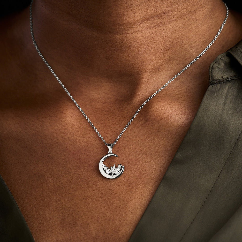Olivia Burton Silver Celestial Moon Necklace - MococoOlivia BurtonOBJCLN34Necklaces