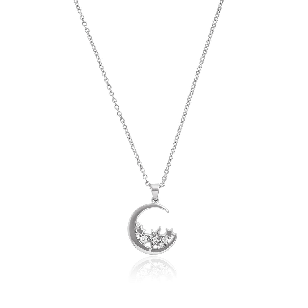Olivia Burton Silver Celestial Moon Necklace - MococoOlivia BurtonOBJCLN34Necklaces