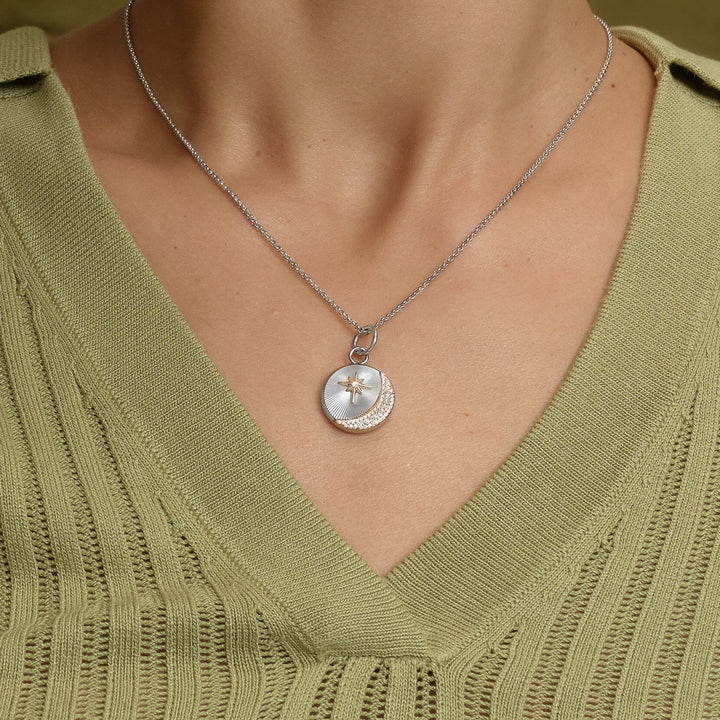 Olivia Burton Silver Celestial Star and Moon Pendant Necklace - MococoOlivia Burton24100468Necklaces