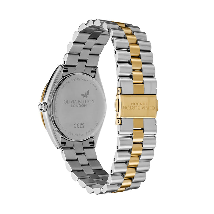 Olivia Burton Silver & Gold Forest Green Sunray Dial Watch - MococoOlivia Burton240001377613272585835Watches and Accessories