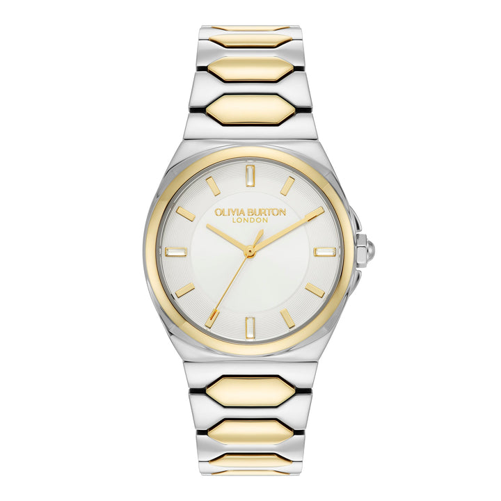 Olivia Burton Silver & Gold Lustre Gold Dial Watch - MococoOlivia Burton240002037613272610520Watches and Accessories
