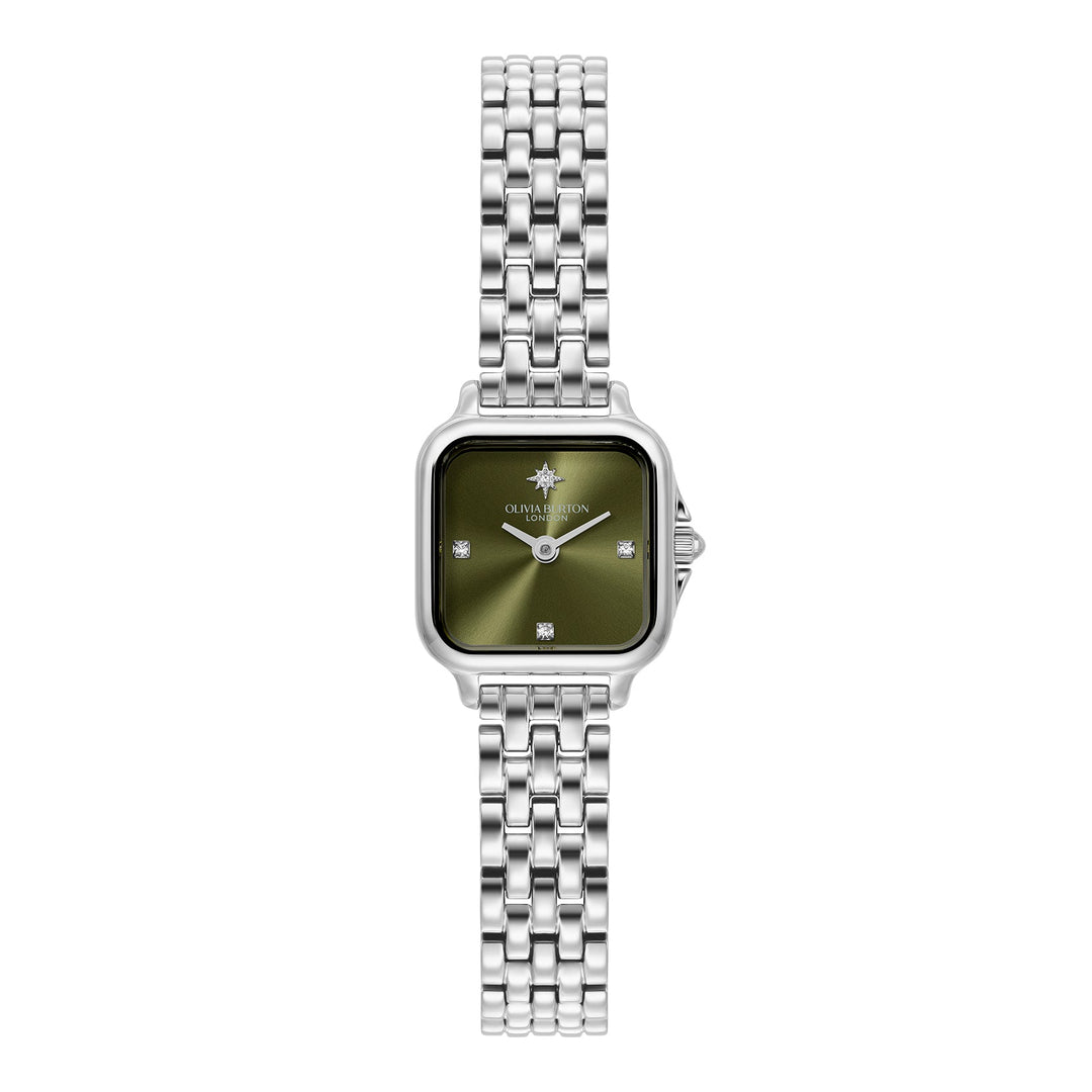 Olivia Burton Silver Grosvenor Mini Sage Dial Watch - MococoOlivia Burton24000255Watches and Accessories