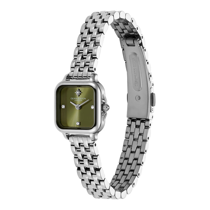 Olivia Burton Silver Grosvenor Mini Sage Dial Watch - MococoOlivia Burton24000255Watches and Accessories