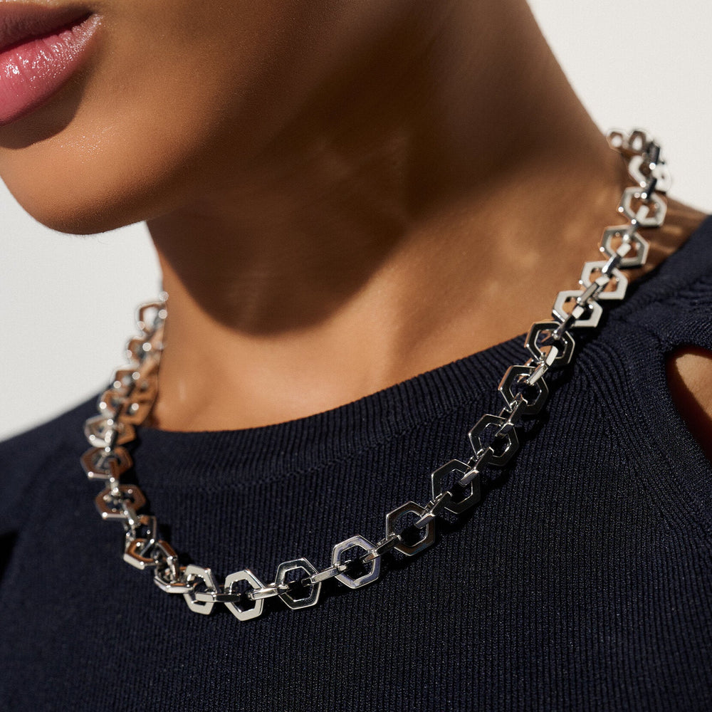 Olivia Burton Silver Honeycomb Necklace - MococoOlivia Burton24100088Necklaces