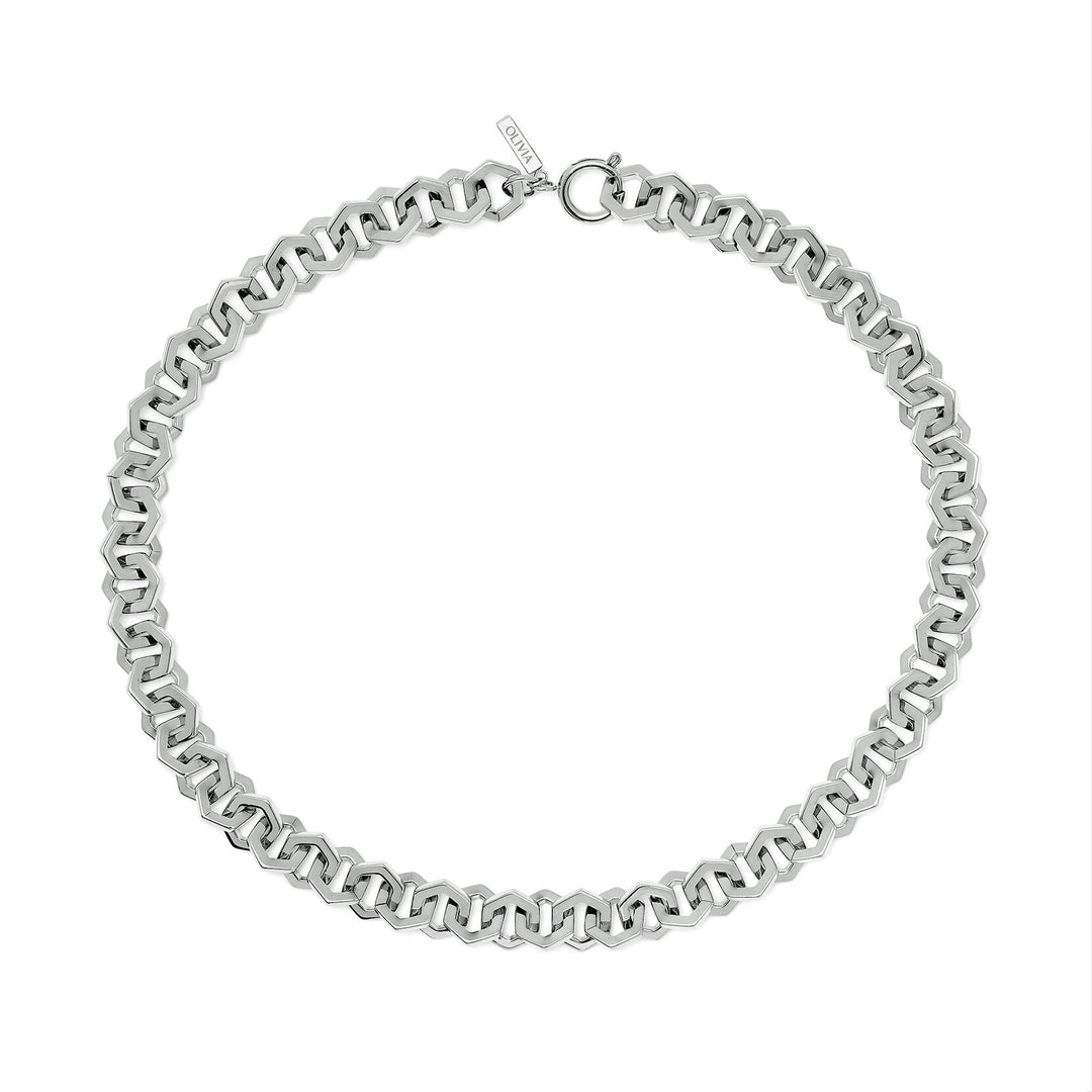 Olivia Burton Silver Honeycomb Necklace - MococoOlivia Burton24100088Necklaces