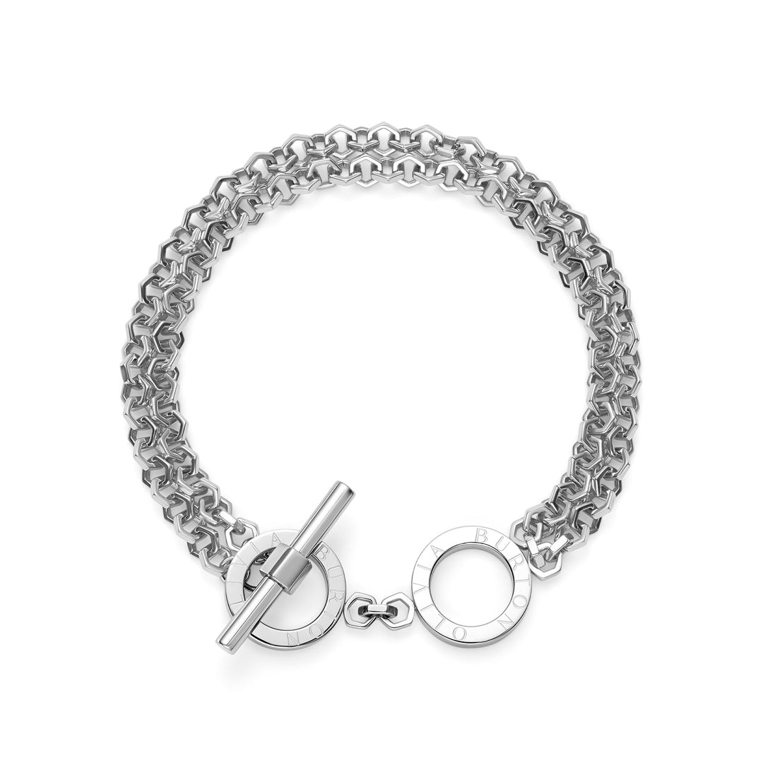 Olivia Burton Silver Honeycomb Toggle Bracelet - MococoOlivia Burton241002727613272611206Bracelets